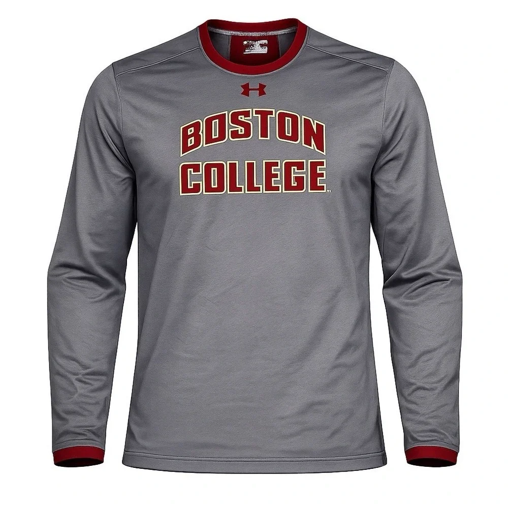 Under Armour Long Sleeve Boston College Eagles Shirt Men's XL Loose Heat Gear‎